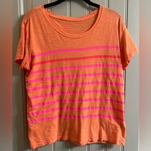Vineyard vines orange and pink surf tee